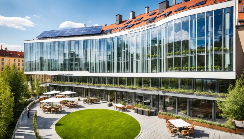 zelený hotel Adalbert Praha